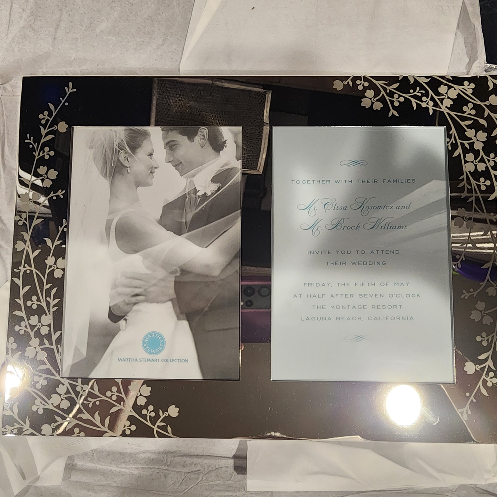Martha Stewart Silver Floral Picture Frame